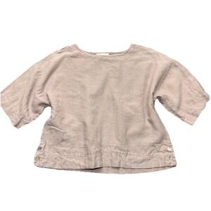 Bryn Walker Linen Shirt Women's M Dusty Mauve Boxy Relaxed Fit Beach Boho USA